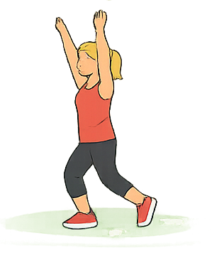 Person doing a Standing Reach exercise